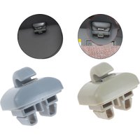 2Pcs Car Front Sun Visors Hook Bracket Clip Hanger Hook Retainers 4B0857562 4B0857563 for Audi TT A6 C5 2000 2005 Grey/Beige