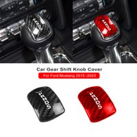 Car Gear Shift Knob Cover Head Trim Accessories For Ford Mustang 2015 2016 2017 2018 2019 2020 2021 2022 2023 Carbon Fiber