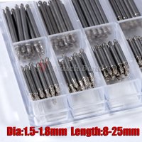 360pcs/set Metal Link Pin Watch Repair Tools Dia 1.5mm/1.8mm Strainless Steel Spring Bars Length 8mm- 25mm Watchband Strap Pin