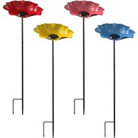 Bee Watering Station Weather Proof Flower Shaped Bees Water Feeder Bird Drinking Fountain for Outdoor Lawn Landscape Decoration