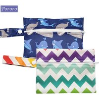 Mini Baby Diaper Bag Print Waterproof Wet Dry Nappy Zipper Handbag Stroller Carry Pack Travel Outdoor Diaper Storage Bag Pocket