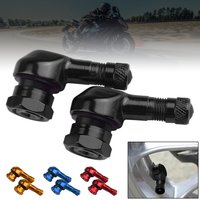 2 Stück Motorrad-Reifenventile, schlauchlos, Aluminiumlegierung, 90-Grad-Winkel für Felgen, Motorrad-Ersatzteile