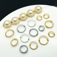 20pcs 8/10/12mm 18K copper plated real golden,Fashionable Bag Bead Ring, Double Hole Bead Ring, Handmade String Bead DIY Finding