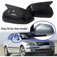 2PCS For Skoda Octavia MK2 A5 2004-2008 Rearview Side Mirror Cover Wing Cap Exterior Door View Trim Car Decoration Accessories