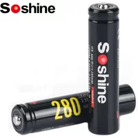 Soshine 10440 LiFePO4 280mAh Rechargeable Battery 3.2V AAA Batteries for Microphone Headlamp Flashlight Radio Small Fan Recorder