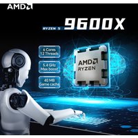 AMD Ryzen 5 9600X NEW 5.4GHz 6-Core 12-Thread DDR5 4NM Socket AM5 L3=32M Processor 65W R5 9600X but without fan