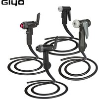 Bicycle Pump Adaptor with Pipe/Release Button Smart/Dragon/ DVN T Presta Schrader/Dunlop Valve MTB Road Bike Inflator Accessory