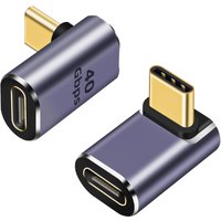 90 Degree USB C Male to Female Adapter 100W, 8K, 40Gbps Thunderbolt4/3 Compatible Type-C Extender for Macbook Pro Phone Tablet