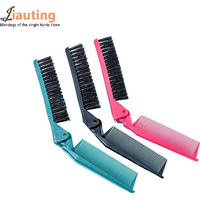 Hot Sale 1Pcs Double Teeth Folding Comb Hair Brush Portable Hairstyle Travel Hairbrush Head Massager Salon Portable Styling Tool