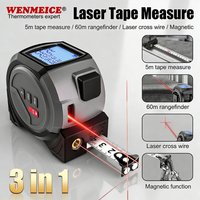 3-In-1 Laser Tape Measure Waterproof Digital Tape Measure 60M/40M Handheld Laser Meter Measuring Tool Cross Line Laser Level