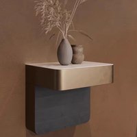 โItalian Floating Nightstand Modern Scandinavian Bedside Table Minimalist Wall Mounted Storage Shelf Luxury Bedroom Furniture