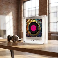 Nfc Music Fridge Magnet Acrylic Led Night Light Decor Magnetic Record Player Style Lamp With Auto Play Function For Home