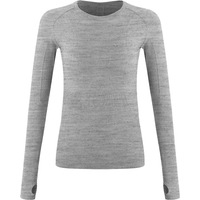 AliExpress NONE Women's Quick-Drying Long Sleeve Performance Shirt - Slim Fit Grey for Running, Cycling & Yoga