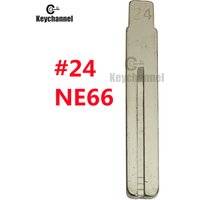 Keychannel 5/10PCS Car Key Blade NE66 Flip Blank Uncut NO. 24 Metal Blade for KD KEYDIY Xhorse VVDI Remote for Volvo S80 Blank