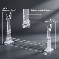 High Strength PC Clear Display Stand for Toy Pistol Collections, Height Adjustable Model Display Rack
