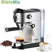 BioloMix 20-Bar-Halbautomatische Kaffeemaschine mit Milchaufschäumer für Espresso, Cappuccino, Latte, Mokka und Spezialkaffeegetränke