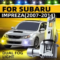 2pcs Car LED Front Fog Light Bulbs Dual Color Switchback No Error For Subaru IMPREZA GE GV GR GH G3 2007 2008 2009 2010 2011