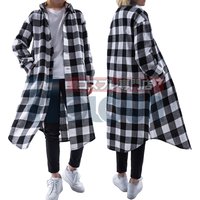 HOLOUN Anime Tokyo Manji Gang Manjiro Sano Mikey Cosplay Costume Long Sleeve Plaid Shirts Blouses Coat Daily Casual Wear