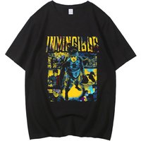 High Quality Cotton Invincible Graphic T-Shirt Mark Grayson Print T-shirt Washed T Shirt Men Women Clothing Short Sleeve Tees