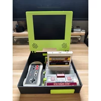 New DIY Storage Box, LAVA Case, with DC 5V 8 INCH Screen, LCD Mini Monitor, Portable Display, Built-in Stereo, for FC Console
