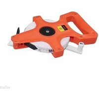 30m/50m/100m Portable Fiber Tape Metric Scale Soft Steel Lengthen Ruler Belt Measure Pull Smooth for Construction Site Surveying