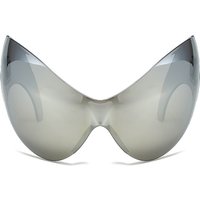 AliExpress ARTORIGIN New Cross-Border Large-Frame Sports Sunglasses, European American Style, Unique and Innovative Cat-Eye Alien Cycling Glasses