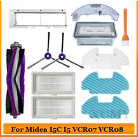 For Midea I5 I5C VCR07 VCR08 Robot Vacuum Cleaner Midea I5C Spare Parts Roller Brush Mop Bracket Dust Box Water Tank Accessories