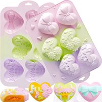 Heart Silicone Molds Chocolate Valentine's Day Baking Non-Stick Food Silicone Molds for,Chocolate,Candy, Gummy, Soaps, Ice Cubes