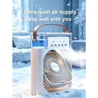 Cooling And Refreshing Fan Air Conditioner Household Small Air Cooler LED Nightlight Portable Humidifier Air Conditioning Fan Of
