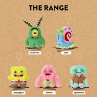Original Fuggler SpongeBob SquarePants Keychain Plush Patrick Star Squidward Tentacles Sheldon J. Plankton Stuffed Toys Keyching