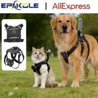 Pet Camera Harness Mount for Gopro Hero DJI OSMO Insta360 for Cats & Small Medium Large Dogs Adjustable Chest Back Holder