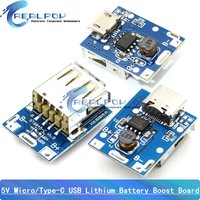 5V Boost Converter Step-Up Power Module Lithium Battery Charging Protection Board LED Display USB For DIY Charger 134N3P TYPE-C