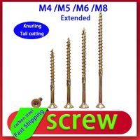 M4 M5 M6 M8 Plum Groove Countersunk Head Cut Tail Knurled Wood Screw, Wood Structure Special Anti Cracking Extended Wood Screw image 3