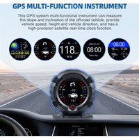 AD X95 Head Up Display GPS HUD Slope Meter Accessories HUD Auto Electronic Speedometer MPH KMH Speed Pitch Tilt Angle Altitude