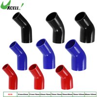 UXCELL 45 Degree 51mm-63mm 70mm-76mm ID 4Ply Car Elbow Reducer Silicone Hose Coupler Intercooler Tube Intake Piping