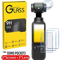 For DJI OSMO Pocket 3 Tempered Glass Film Screen Protector Hardness Anti-Scratch Lens Camera Film for DJI Pocket 3 Camera Films