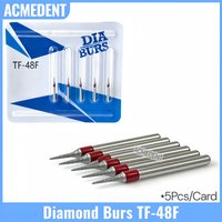 Dental TF-48F DIA BURS Diamond Burs Interproximal Enamel Reduction Stripping Bur IPR 90% Sand IPR Drill Veneer Gap 5Pcs/Card
