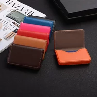 2026 PU Leather Business Card Holder With Magnetic Buckle Slim Pocket Name Card Holder Large Capacity Portable Credit Card Case