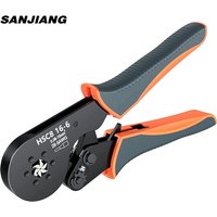 Outil de sertissage de virole de fil Hexagonal HSC8 16-6, pince à sertir à cliquet auto-réglable 0.08-16 mm2 pour bornes à manchons d'extrémité