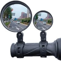 2-8pcs Bike Mirror, Bar End Bicycle Riding Rearview Mirrors For Handlebars, Adjustable 360 Degree Rotatable Convex Mirror