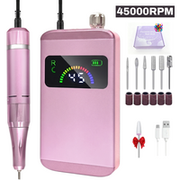45000RPM Professional Nail Drill Machine Rechargeable Low Noise Nail Sander File for Nails Gel Polish Remove And Grinding