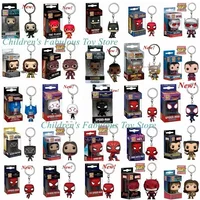 FUNKO POCKET Batman Aquaman Flash spiderman deadpool Keychain Justice League Gwen Action Figure KeyChain Collectible Model Toy