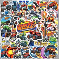 50PCS Blaze and the Monster Machines Cartoon Animation Creative Decorative Graffiti Stickers DIY Desk Bookshelf Guitar Decal Toy