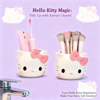 Hello Kitty Cute Creative Multi Functional Desktop Organizer Pen Holder Cosmetic Storage Box Y2K Aesthetic Office Gifts