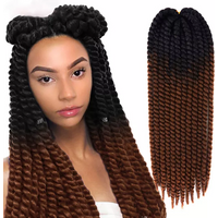 22 inch 120g Senegalese Twist Hair Jumbo Twist Braids Crochet Briads Ombre Synthetic Crochet Hair Braiding Hair For Black Women