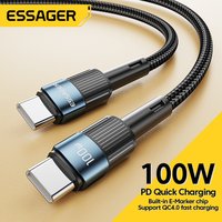 Essager 100W USB Type C vers USB C câble USB-C PD chargeur de charge rapide cordon pour Macbook Samsung Xiaomi type-c câble USBC 3M