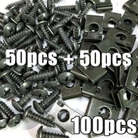 Car Fastener Clip Wholesale U-Type Metal Screw Clip Tool for Engine Undertray Splash Shield Guard Bumper Screw Car Accessories