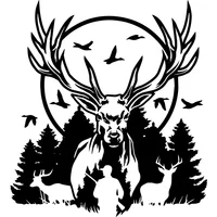 15cm Creative Deer Hunte Sticker Decals Cover Scratches Stickers on Motorcycle Car Decoration PVC Accessories Products Cute,