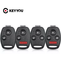 KEYYOU For Honda Accord Civic CRV Pilot Insight 2/3/4 Buttons Fob Auto Case No Blade Remote Car Key Shell