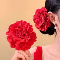 Fashion Peony Barrette Flower Hair Clip for Girls Suitable for Graduation Party and WeddingHot